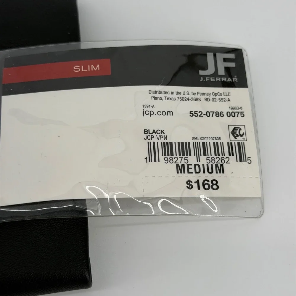 J.Ferrar Blazer Mens Medium Black Faux Leather Slim Fit Sport Coat 552-0786 New